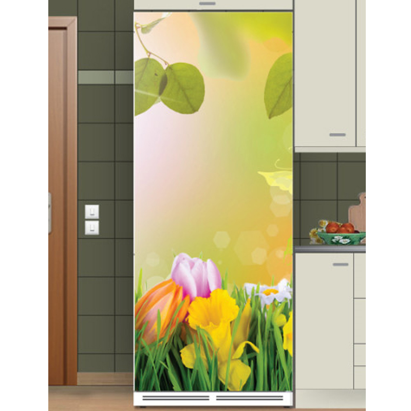 Αυτοκόλλητο ψυγείου με Κίτρινα λουλούδια
